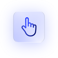 Glassmorphism Icon Hand Cursor Click Icon Cursor Icon Soft Shadow Glassmorphic Hand Click Icon Pointer Icon Mouse Click Tap Icon User Interaction Selection Icon Hand Icon png