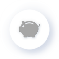 Neumorphism Icon Piggy Bank Icon Soft Drop Shadow on Dark Background Neumorphic UI UX Design User Interface Neumorphism Shadow png