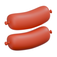 3D Render of Sausage Meat Icon png