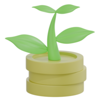 3D Return of Investment Icon png