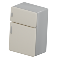 3D Render Simple Refrigerator Icon png