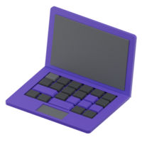 3D Render Isometric Laptop Icon png