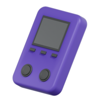 3D Render Isometric of Game Console Portable png