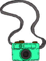hand drawn cartoon style drawing of a Camera png