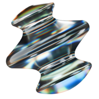 abstract glass object that reflects light with abstract shapes png