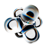 an abstract object made of clear glass that has equal sides like a prism png