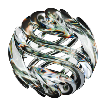 trasparente astratto bicchiere forma, avvolgimento netto le forme un' il giro modello png