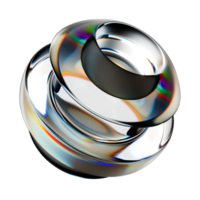 transparent glass abstract object reflecting light png