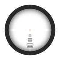 sniper optical scope view on transparent background png