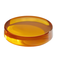 Amber disc shaped object on transparent background png