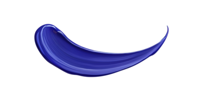 Blue paint stroke with curved form isolated on transparent background png