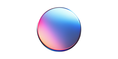 Gradient circular disc with multicolor spectrum isolated on transparent background png