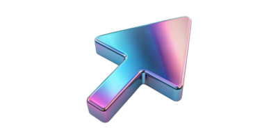 colorida gradiente seta em forma cursor ícone isolado em transparente fundo png