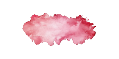 Watercolor red paint splatter with artistic texture isolated on transparent background png