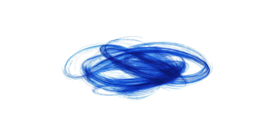 Abstract blue swirl pattern with dynamic lines isolated on transparent background png