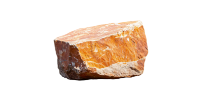Large jagged red rock with natural texture isolated on transparent background png