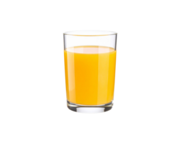 Refreshing Orange Juice in a Clear Glass on Black Background. png