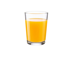 Refreshing Glass of Vibrant Orange Juice on Black Background. png