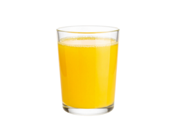 Refreshing Glass of Bright Orange Juice with Bubbles. png