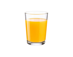 Refreshing Orange Juice in a Clear Glass Straight View. png