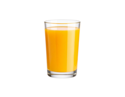 Refreshing Glass of Bright Orange Juice on Black Background. png