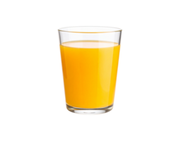 Refreshing Glass of Vibrant Orange Juice on Dark Background. png