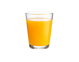 Refreshing Glass of Orange Juice on Black Background Straight View. png