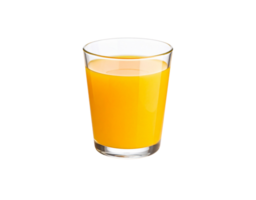 Glass of Fresh Orange Juice Transparent Container Bright Color Refreshing Drink. png