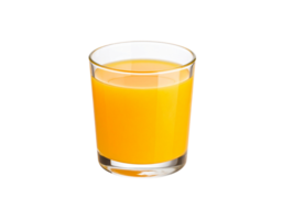 Refreshing Glass of Bright Orange Juice Smooth Texture Clear Glass. png