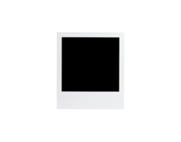 Classic White Polaroid Frame with Rectangular Picture Area. png