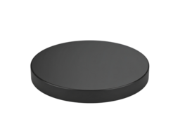Sleek Black Circular Object with Smooth Surface and Rounded Edges. png