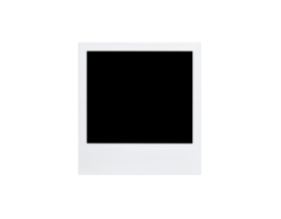 Blank White Polaroid Frame with Textured Bottom Section. png