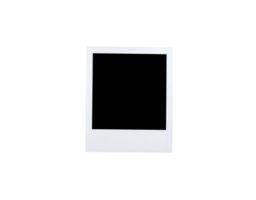 Classic White Polaroid Frame with a Rectangular Opening. png