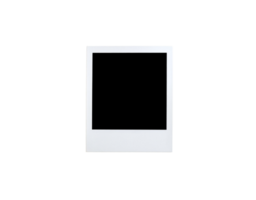 Classic White Polaroid Frame with Rectangular Border and Bottom Section. png