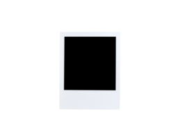 Isolated White Instant Photo Frame with Textured Bottom Section. png