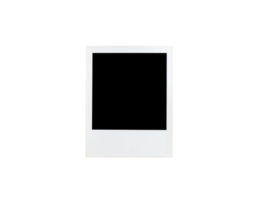 Blank White Polaroid Frame with Textured Surface for Photo Display. png