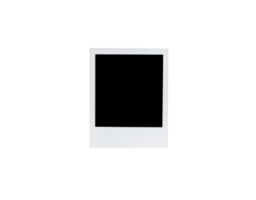 Blank White Polaroid Frame with Square Opening for Photo Display. png