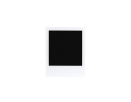 Blank White Polaroid Frame with Black Center Retro Style. png