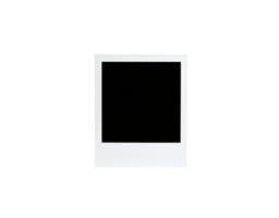 Classic White Polaroid Frame with Rectangular Photo Area and Bottom Section. png