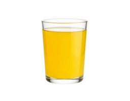 Glass of Vibrant Yellow Juice Refreshing and Bright Clear Container. png