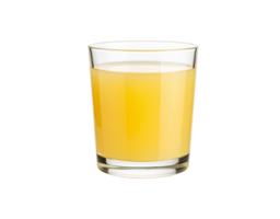 Refreshing Glass of Yellow Juice Beverage on White Background. png