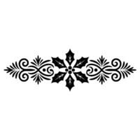 Elegant Holly Border, Festive Element - Winter vector