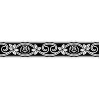 Elegant Floral Border, Vintage Style, Decorative Element, Swirls - Roses vector