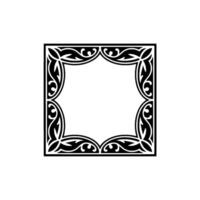 Intricate Black Frame, Elegant Decorative Border, Vintage Style vector