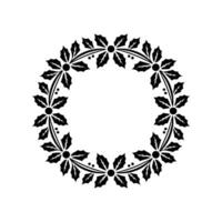 Elegant Holly Wreath, Festive Border vector