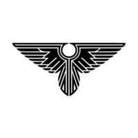 Geometric Wing Emblem, Modern Symbol, Elevated vector