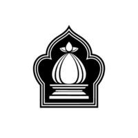 Geometric Mosque Ornament, Serene Symbolism vector