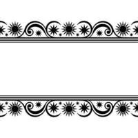 Stylized Sun Swirl Border, Vintage Element vector