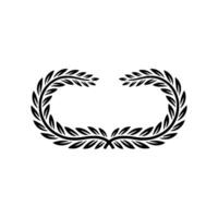 Elegant Laurel Wreath Frame, Minimalist, Border vector