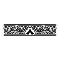 Elegant Black Scroll Border, Vintage Element vector
